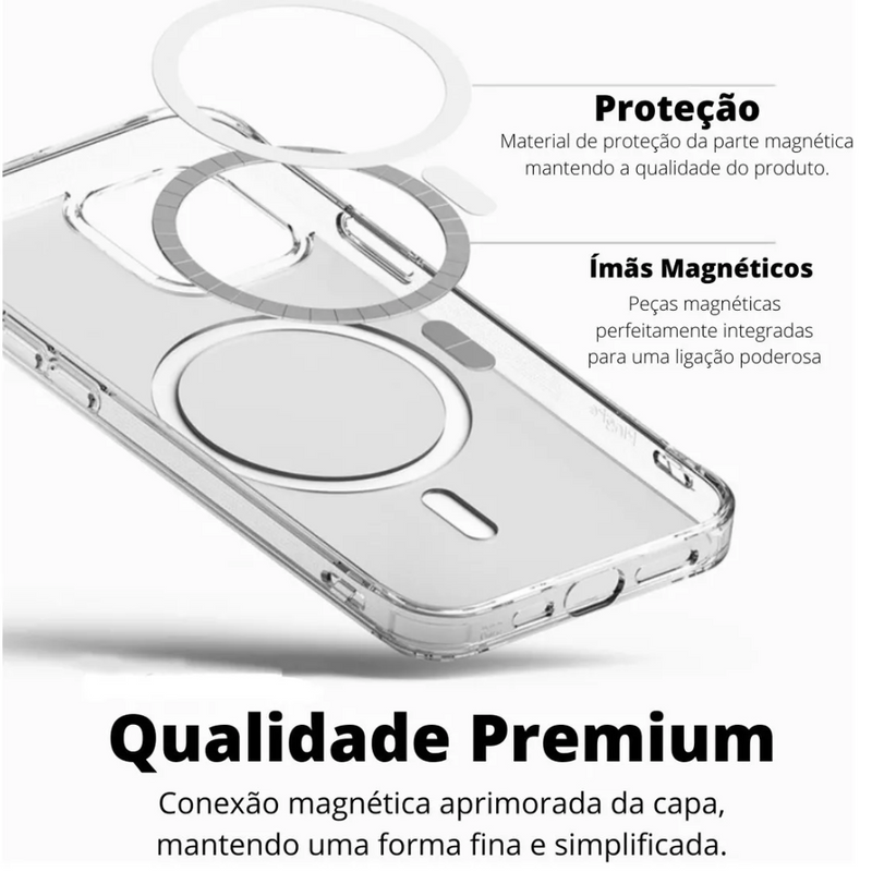 CASE TRANSPARENTE COM MAGSAFE |IPHONE 15 PRO MAX|