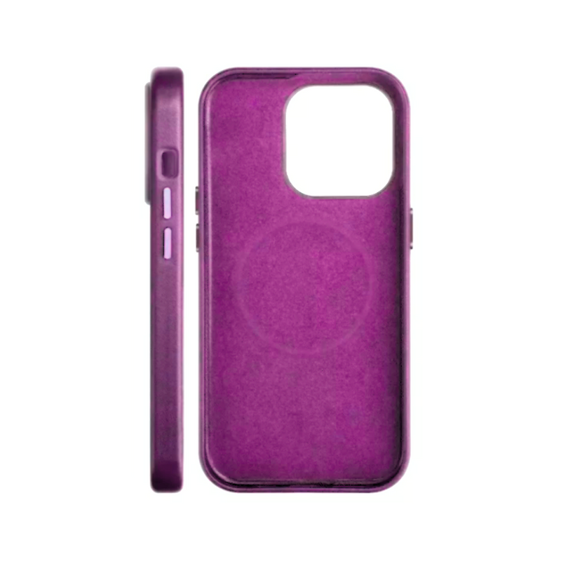 MAGSAFE ROXO EM COURO |IPHONE 15|