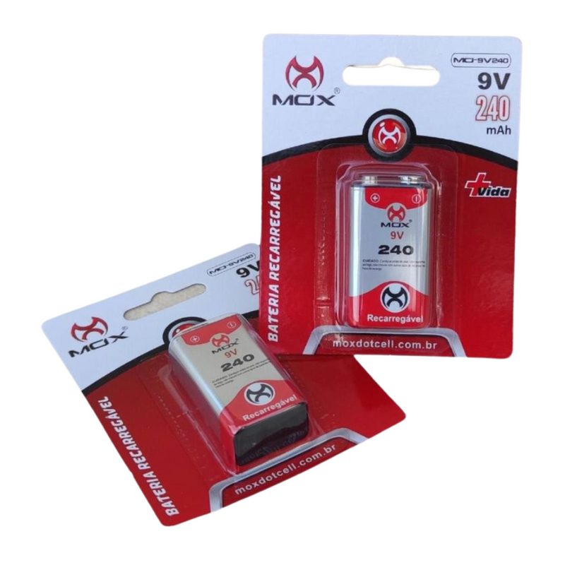 BATERIA MOX RECARREGÁVEL 9V 240 mAh