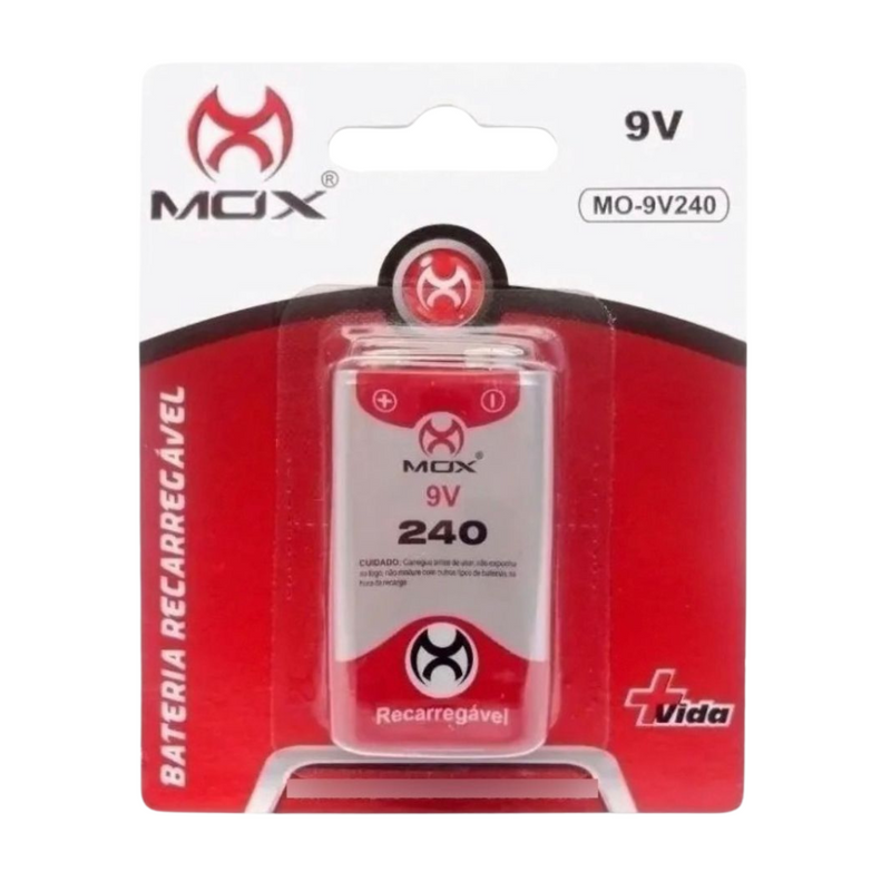 BATERIA MOX RECARREGÁVEL 9V 240 mAh