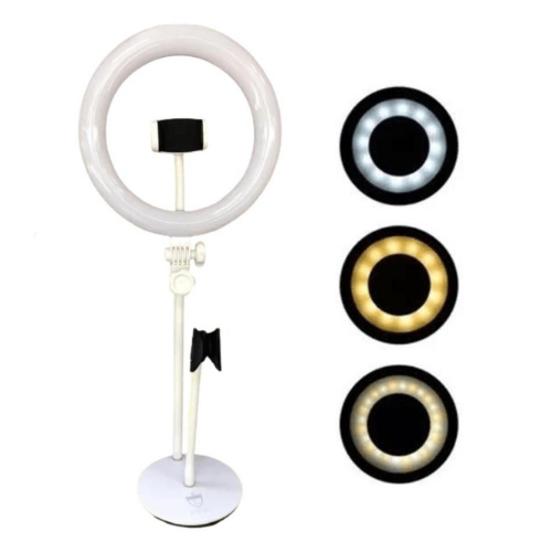 RING LIGHT LED COM SUPORTE DE MICROFONE