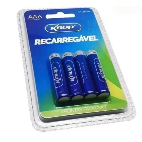 PILHA RECARREGÁVEL KNUP AA 2700mAh KP-4800AA 12V