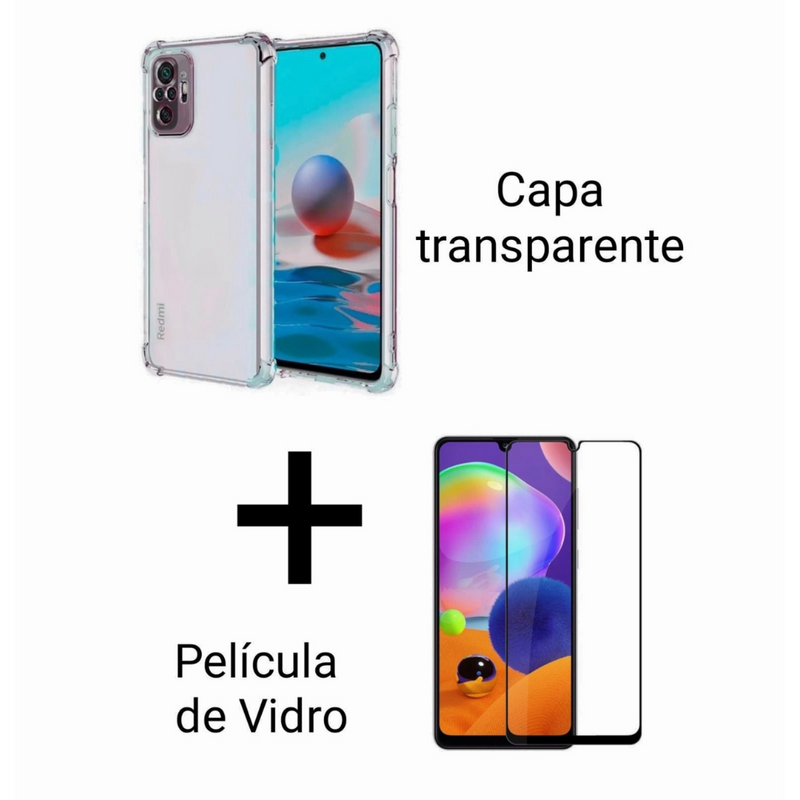 CASE TRANSPARENTE + PELÍCULA |LINHA XIAOMI|